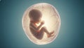 Human fetus developing inside artificial womb concept Royalty Free Stock Photo