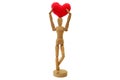 Human figure with Heart Royalty Free Stock Photo