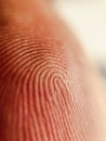 Human finger closeup