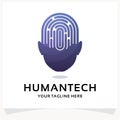 Human Finger Print Logo Design Template Inspiration Royalty Free Stock Photo