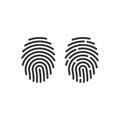 Human fingerprint black vector icon Royalty Free Stock Photo