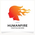 Human Fire Logo Design Template Inspiration
