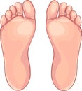 Human foot icon in cartoon style on a white background