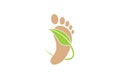 Human Foot Leaf Logo