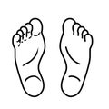 Human foot line art