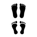 Human foot print icon