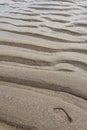 Human foot print on sand Royalty Free Stock Photo