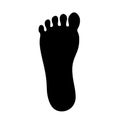 Human foot silhouette icon Royalty Free Stock Photo