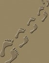 Human footprints