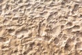 Human footprints sand beach Royalty Free Stock Photo