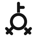 Human gender identity icon simple vector. Trans support