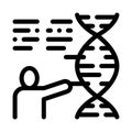 Human Genetics Research Biohacking Icon Vector Illustration