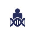 human genome icon with dna