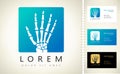 Human hand bones logo vector Royalty Free Stock Photo