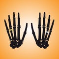 Human hand bones with rings Royalty Free Stock Photo