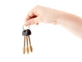 Human hand with bundle keys Royalty Free Stock Photo