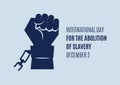 International Day for the Abolition of Slavery vector