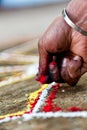 Human Hand does a Yantra Royalty Free Stock Photo