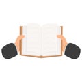 Human Hand holding book vector Royalty Free Stock Photo