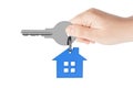 Human hand holding house key Royalty Free Stock Photo