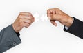 Human Hand Holding Jigsaw Puzzle Connection Corporate Business Royalty Free Stock Photo