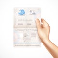 Biometric Passport Mockup in Human Hand