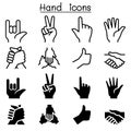 Human hand icon set Royalty Free Stock Photo