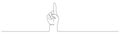 Human hand with index finger, continuous single-line drawing. Pointing gesture of a hand drawing a single line. Finger instruction Royalty Free Stock Photo