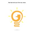 Human hand and light bulb icon vector design.The best idea