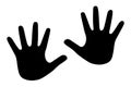 Human hand palm silhouette icon Royalty Free Stock Photo