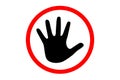 Human hand palm silhouette icon Royalty Free Stock Photo