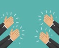 Human hands clapping. Applaud hands. Vector illustration in flat style Royalty Free Stock Photo