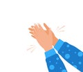 Human hands clapping. Applauding hands. Expression of approval, admiration, support, gratitude, recognition. Vector illustration Royalty Free Stock Photo