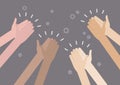 Human hands clapping ovation Royalty Free Stock Photo