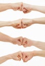 Human hands demonstrating a gesture of a strife Royalty Free Stock Photo