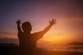 Human hands open palm up worship. Eucharist Therapy Bless God Helping Repent Catholic Easter Lent Mind Pray. Christian Religion Royalty Free Stock Photo