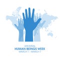 Universal Human Beings Week vector