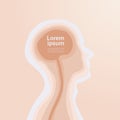 Human Head Brain Template Creative Silhouette With Copy Space Royalty Free Stock Photo