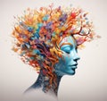 human head with colorful mind Royalty Free Stock Photo