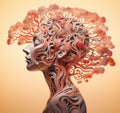 human head with colorful mind Royalty Free Stock Photo