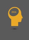 Human head creating a new idea. Creative Idea