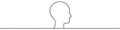 Human head icon. Continuous one line drawing of human head Royalty Free Stock Photo