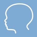 Human head logoon the background. Vector illustration