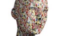 a human head made out of pills Royalty Free Stock Photo