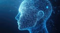 Human head plexus network representing artificial intelligence and data Royalty Free Stock Photo