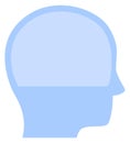 Human head silhouette blank template. Brain model
