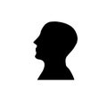 Human head silhouette