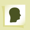 Human head silhouette icon