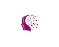 Human head smart technology logo Design.