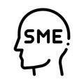 Human Head Sme Business Icon Thin Line Vector